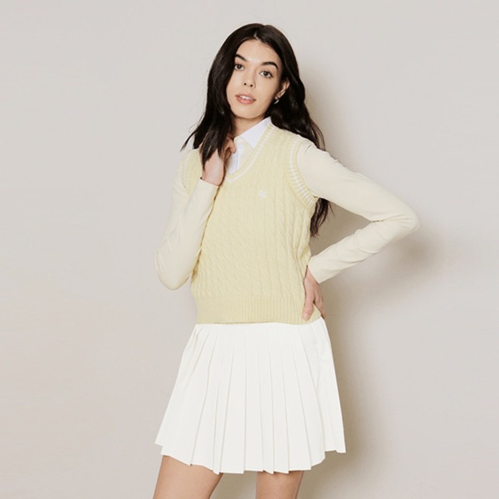 Golf- C De Noirs Women Lux Pleated Skirt
White / S